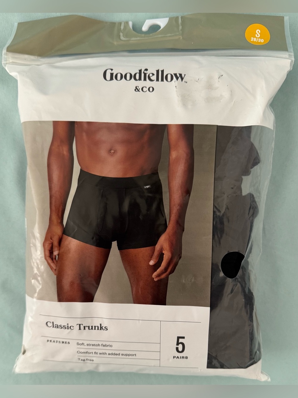 Goodfellow & Co Men’s Classic Trunks – Black (5 Pack)